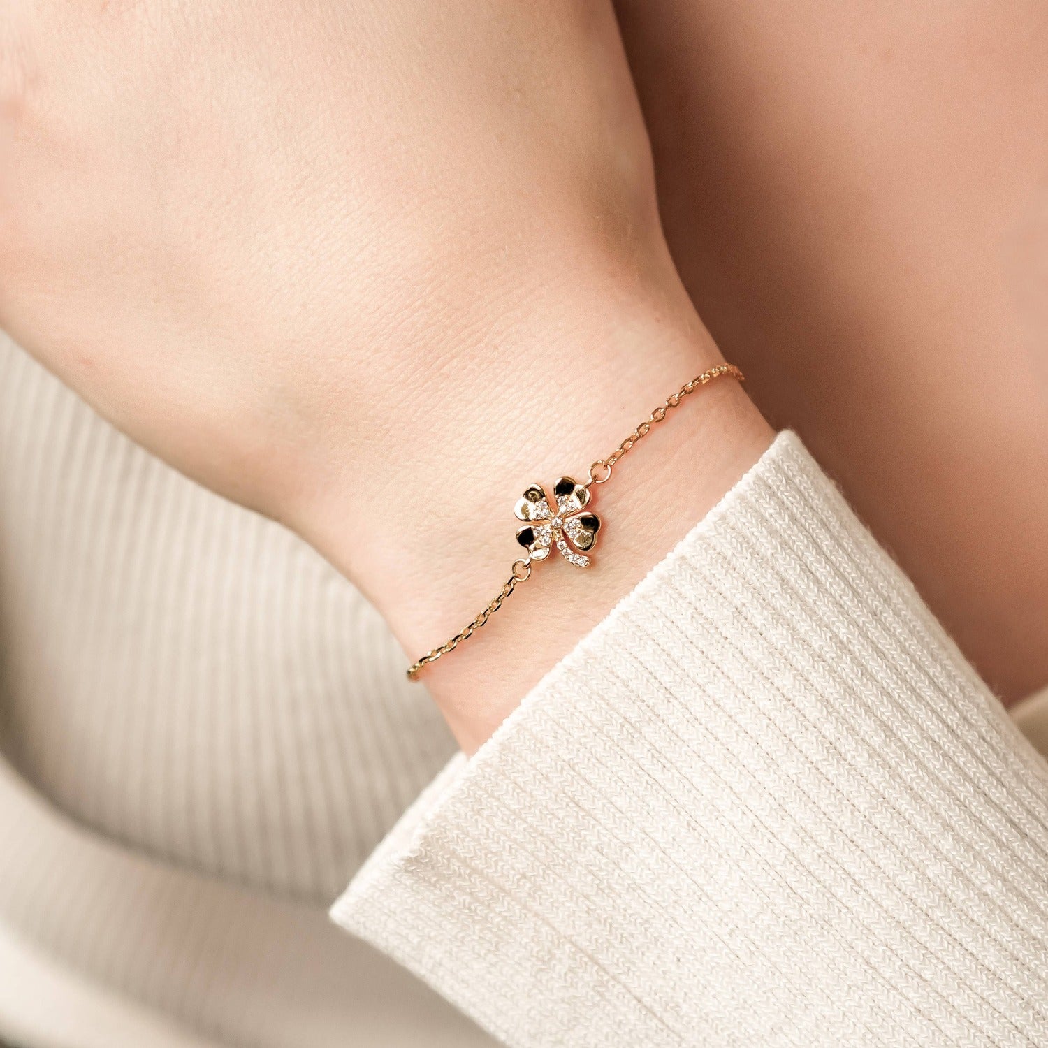 Bracelet Trèfle à Quatre Sterling Argent